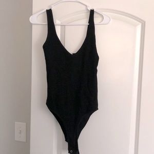 Size M/L black ribbed bodysuit